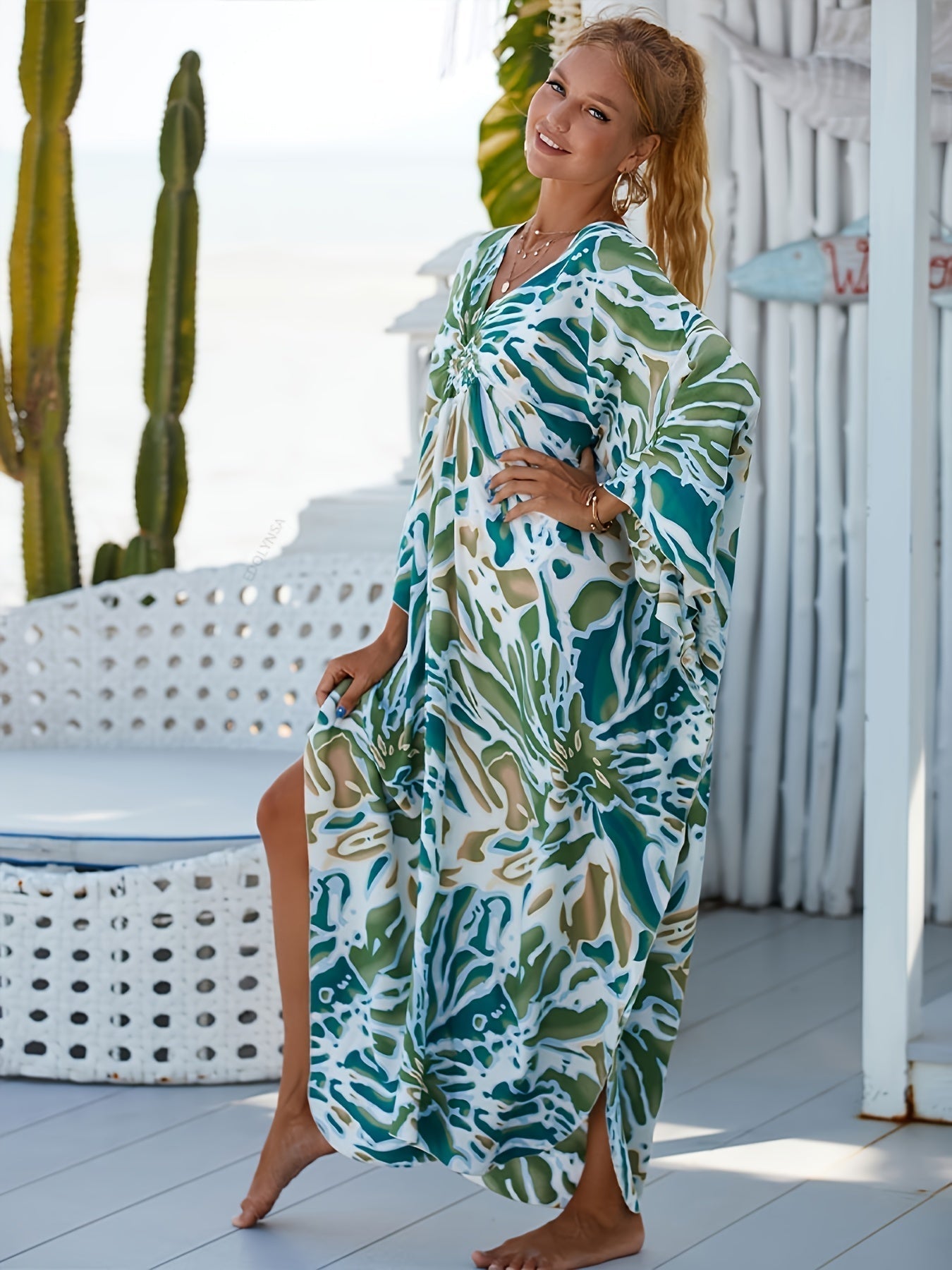 Robe Maxi en Bambou pour Resort Tropical