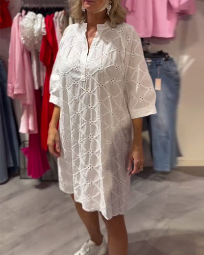 Robe Manches Longues Creux Fleur Large