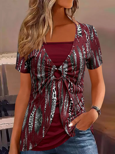 Zyra™ | T-Shirt en Faux Superposé Élégant