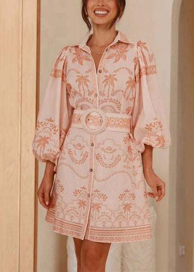 Sophie Paris® I Mini-robe en lin rose