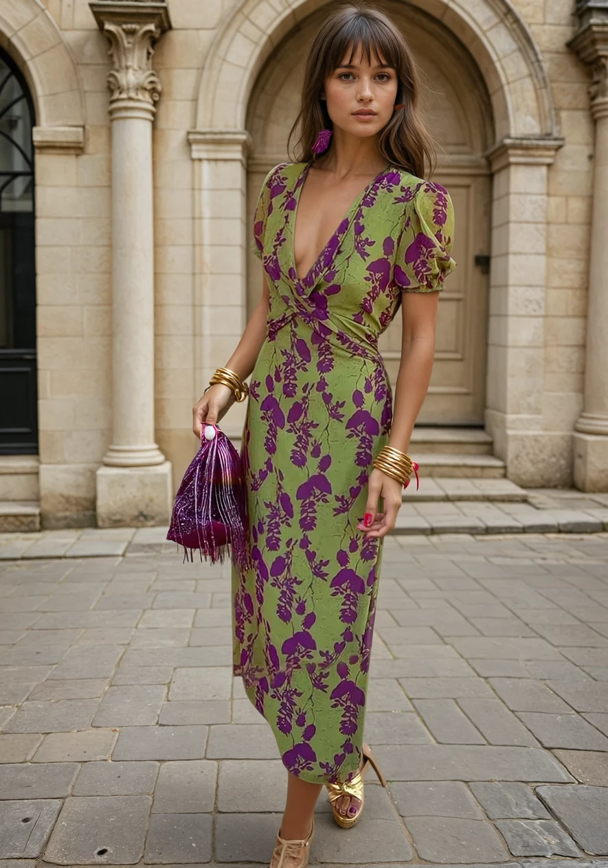 Lison | Robe longue femme à imprimé floral