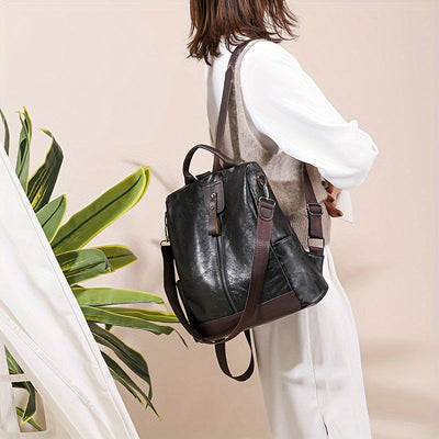 Sac à dos pour femmes en cuir PU végétalien au design sûr