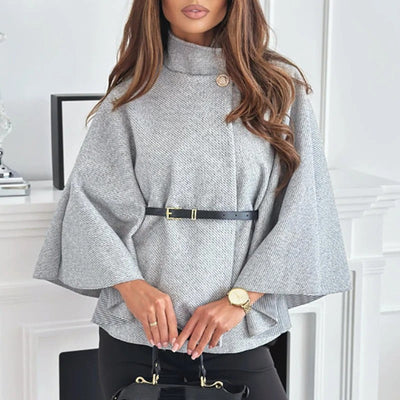 Top à cape ceinturée pour femmes | Warm