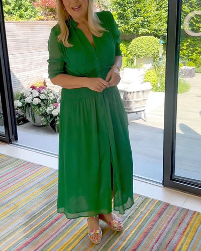 Robe Taille Chiffon Double Coupe A