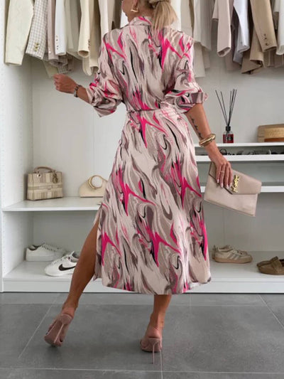 Sesan™ | Robe Midi Élégante en Satin