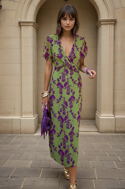 Lison | Robe longue femme à imprimé floral