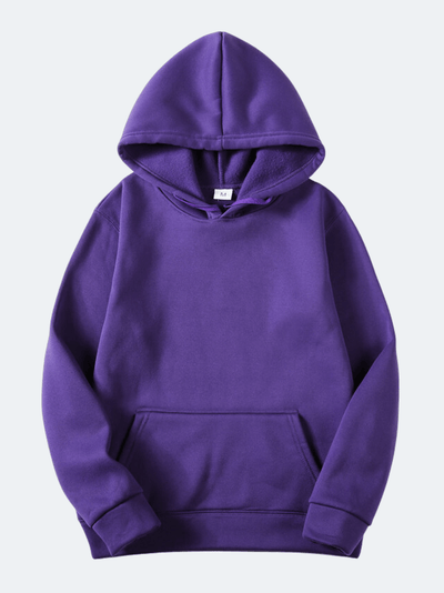 Sweat à Capuche Décontracté De Couleur Unie