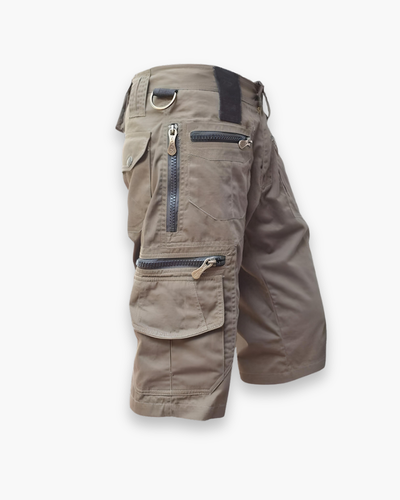 Short robuste cargo zippé pour homme | Résistant et stable
