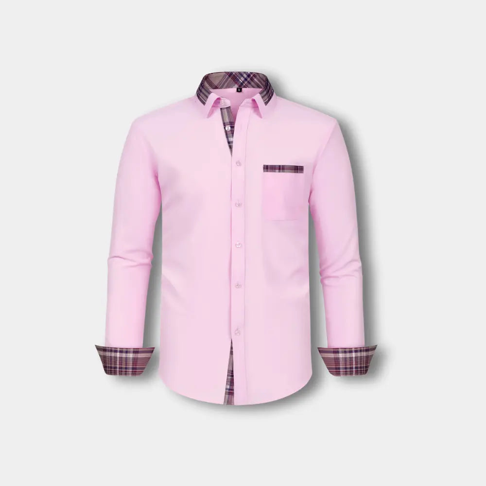 T-shirt manches longues à finitions carreaux pour Homme – Joni