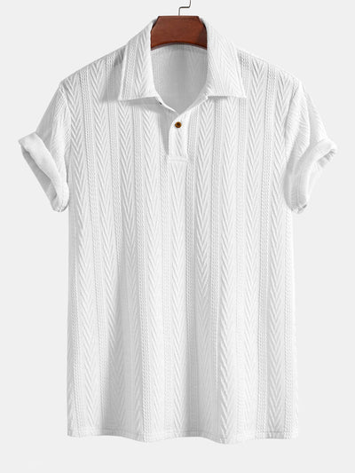 Short Sleeve Jacquard Polo