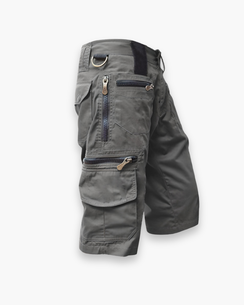 Short robuste cargo zippé pour homme | Résistant et stable