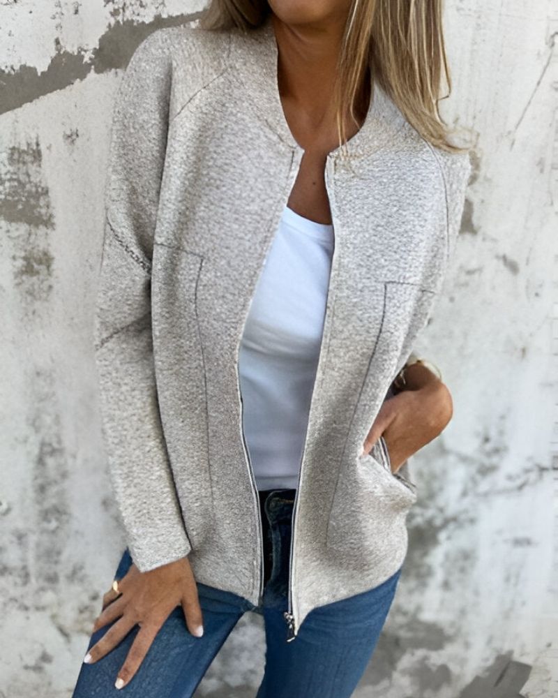 SYLVE - BLOUSON BOMBER À FERMETURE ÉCLAIR