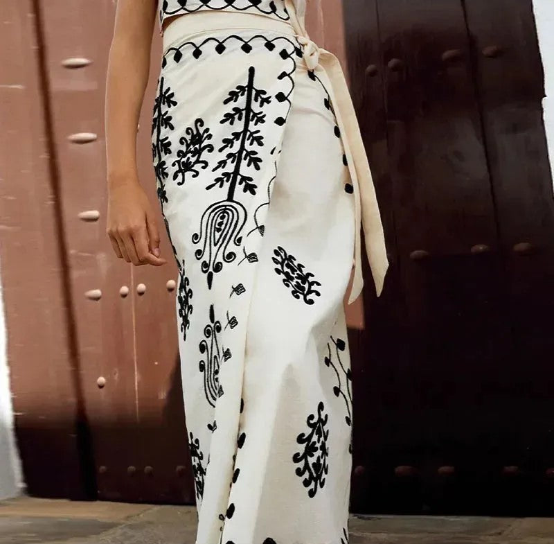 Silvia | Ensemble top et jupe longue