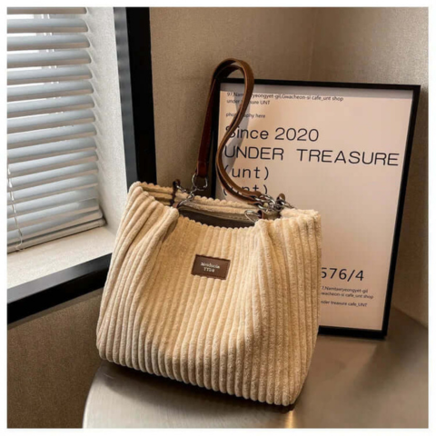 Sac élégant en velours pour femme | Sac à bandoulière