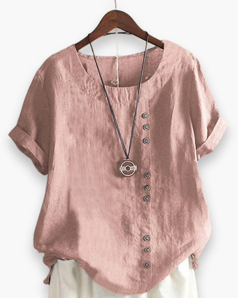 Top boutonné décontracté pour femme | Chic estival