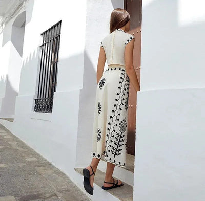 Silvia | Ensemble top et jupe longue