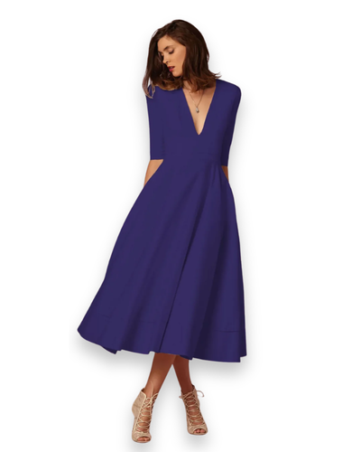 Robe midi élégante pour femme | Souple et flatteuse