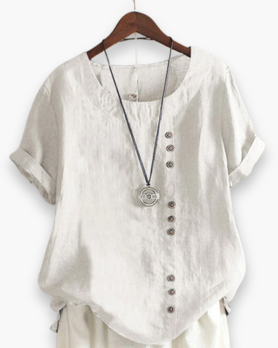 Top boutonné décontracté pour femme | Chic estival