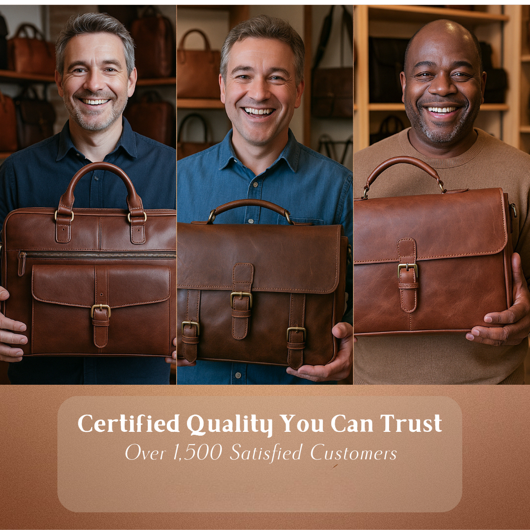 Robert - Sac en Cuir Compact à Bandoulière pour Voyage et Usage Quotidien