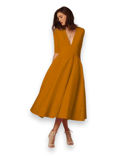 Robe midi élégante pour femme | Souple et flatteuse
