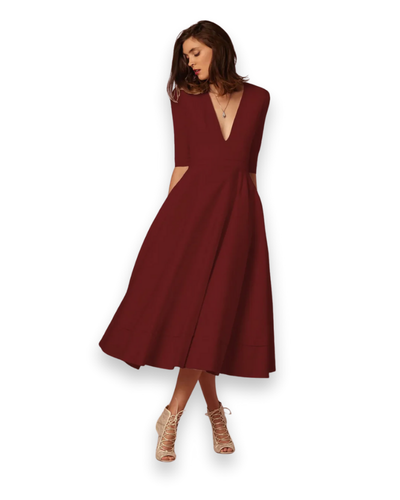 Robe midi élégante pour femme | Souple et flatteuse
