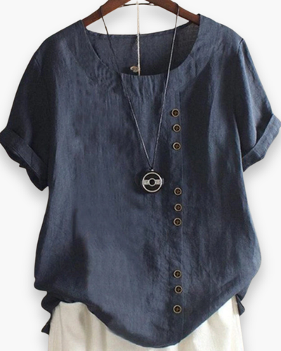 Top boutonné décontracté pour femme | Chic estival