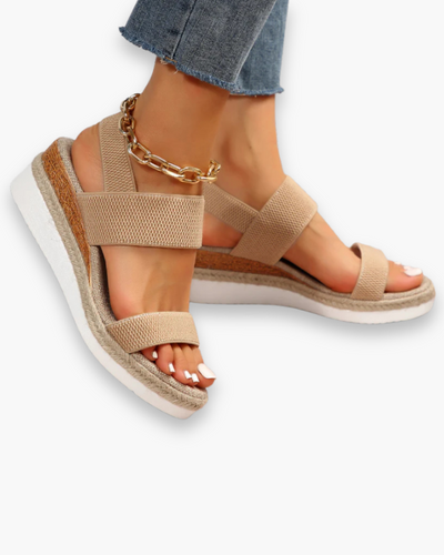 Sandales compensées confort femme | élégant