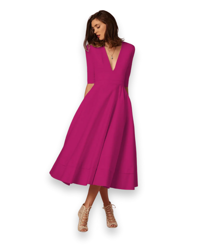 Robe midi élégante pour femme | Souple et flatteuse