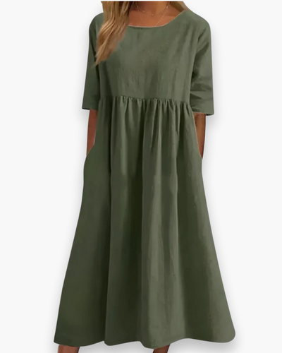 Robe Midi Confortable pour Femme | Élégant