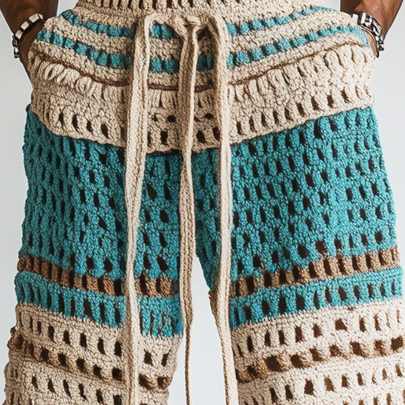 Short de plage tressé