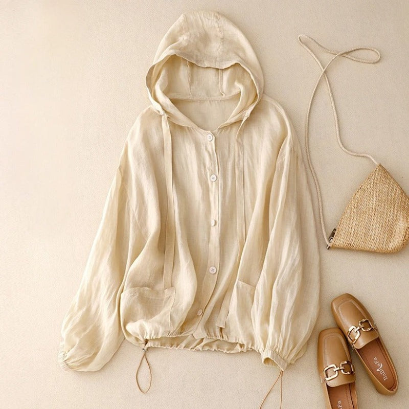 SWEAT À CAPUCHE EN LIN RADA