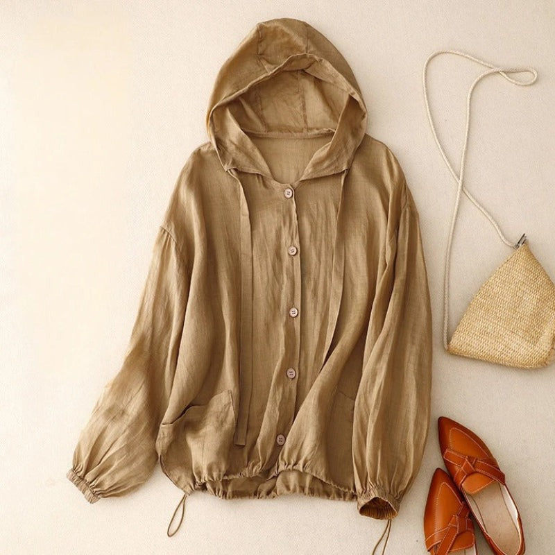 SWEAT À CAPUCHE EN LIN RADA