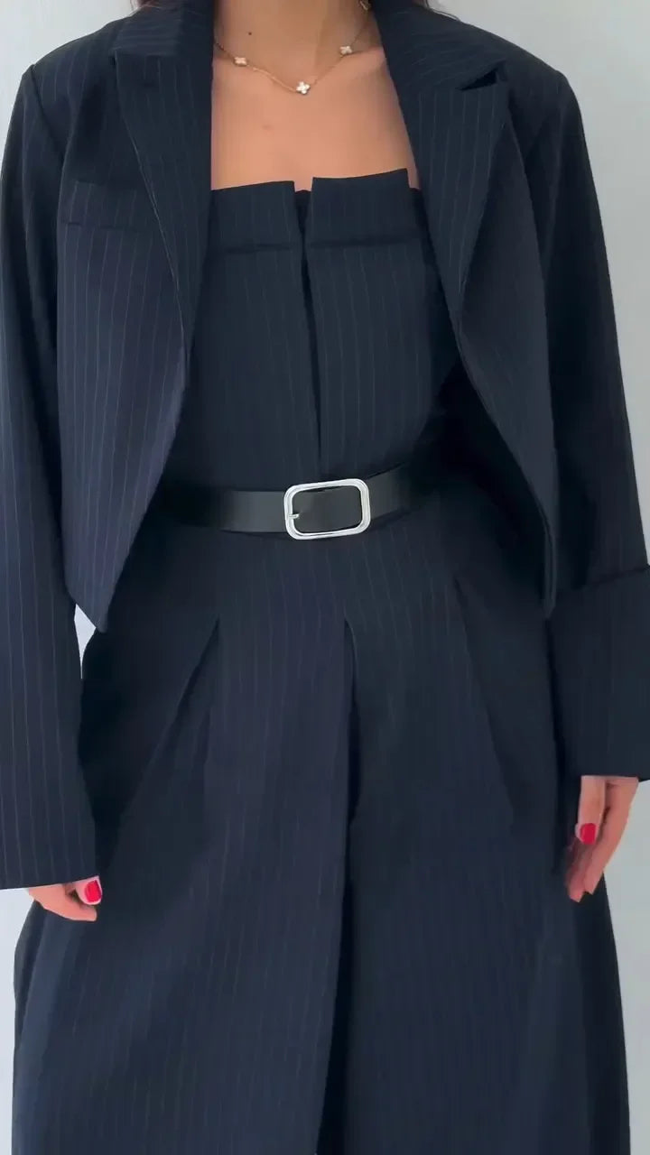 Sofia|  Ensemble Femme Bustier + Veste – Style Élégant & Tendance