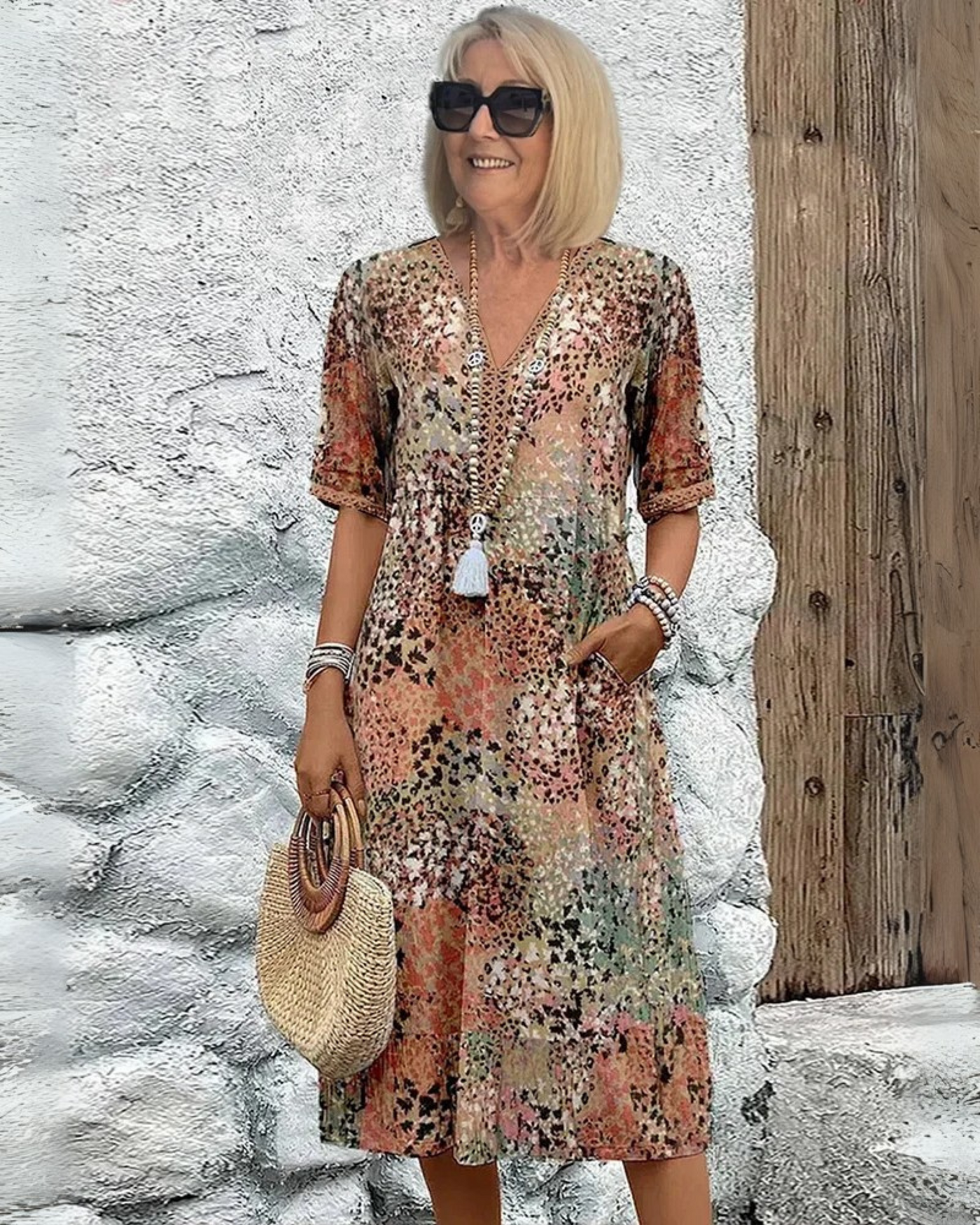 SKYE - ROBE MI-LONGUE VIBRANTE