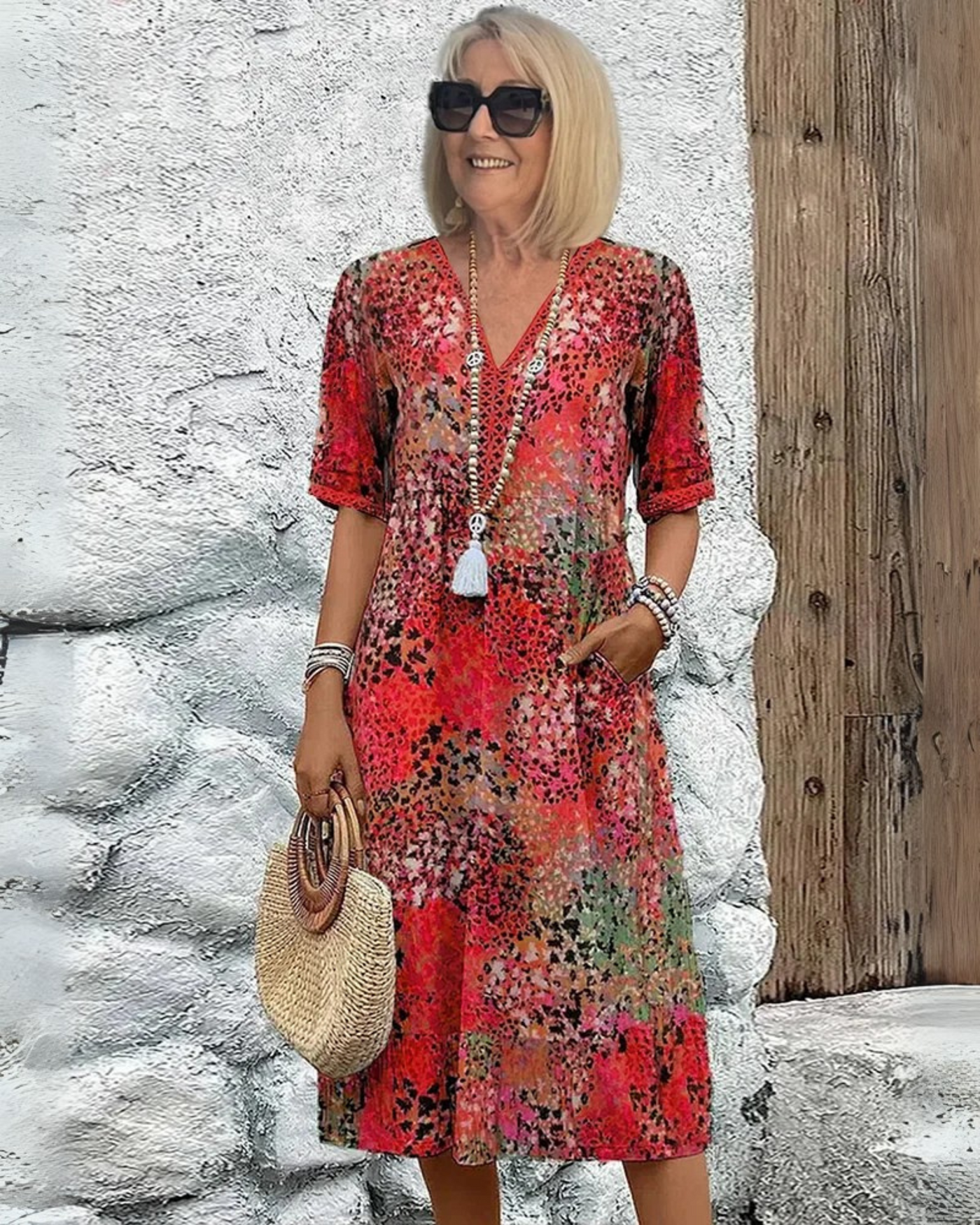 SKYE - ROBE MI-LONGUE VIBRANTE