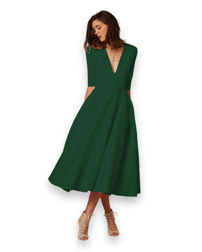 Robe midi élégante pour femme | Souple et flatteuse