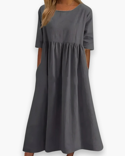 Robe Midi Confortable pour Femme | Élégant