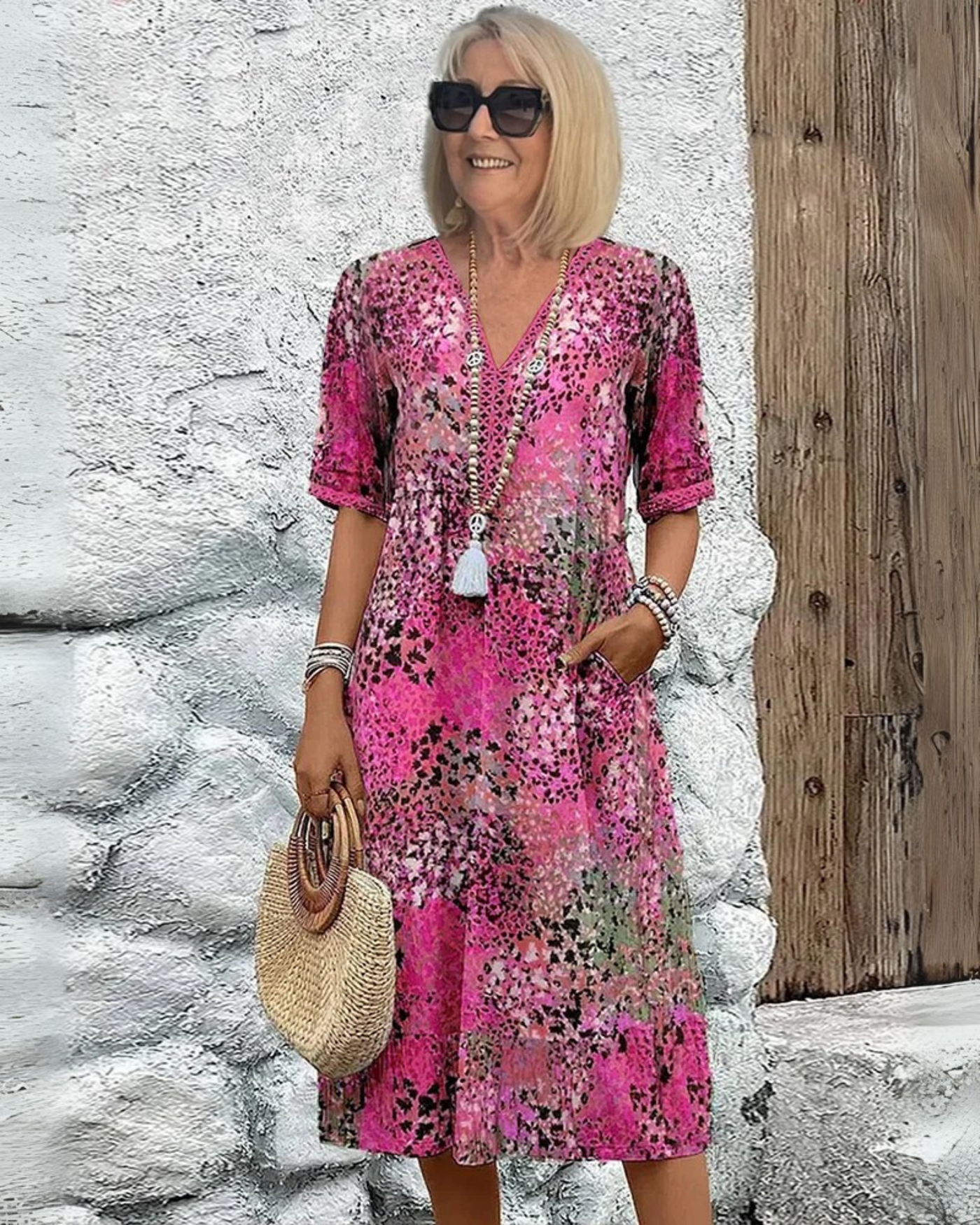 SKYE - ROBE MI-LONGUE VIBRANTE