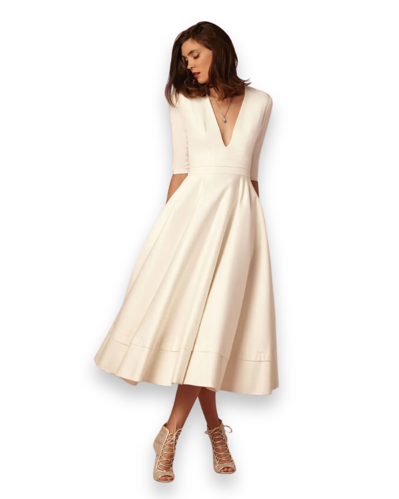 Robe midi élégante pour femme | Souple et flatteuse