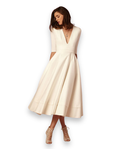 Robe midi élégante pour femme | Souple et flatteuse