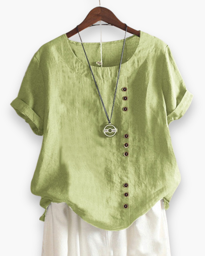Top boutonné décontracté pour femme | Chic estival