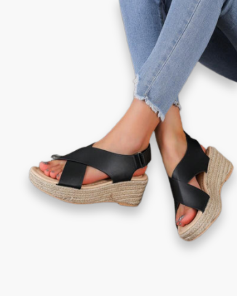 Sandales à Talon Compensé pour Femme | Élégance