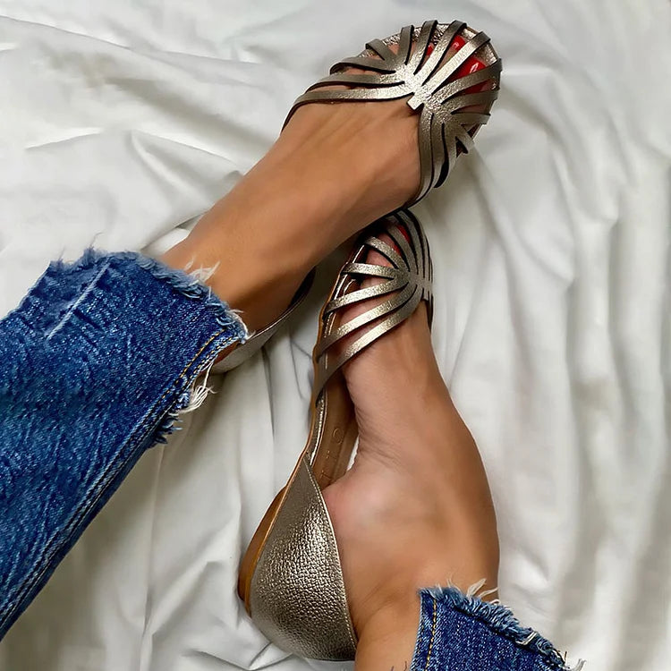 SOFIA | Ballerines perforées à bout ouvert – Chaussures chics et tendance