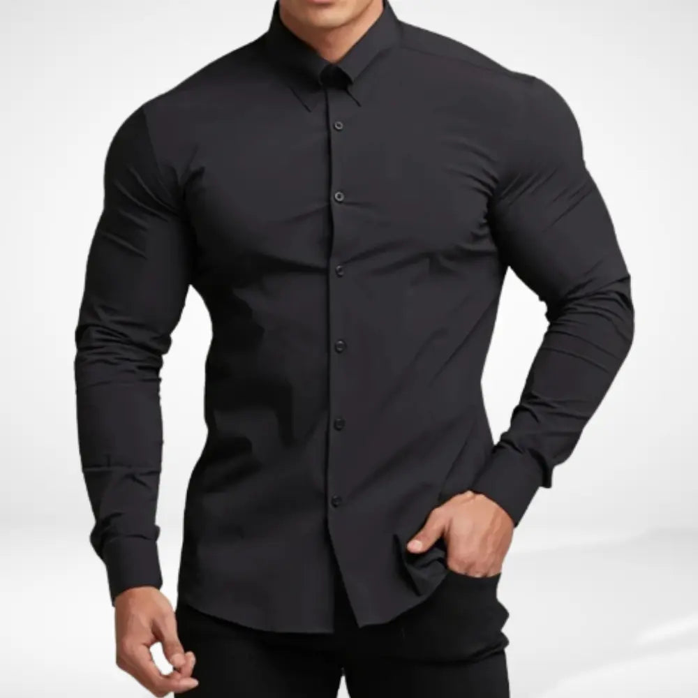 T-shirt manches longues ajusté silhouette athlétique pour Homme – Geryo