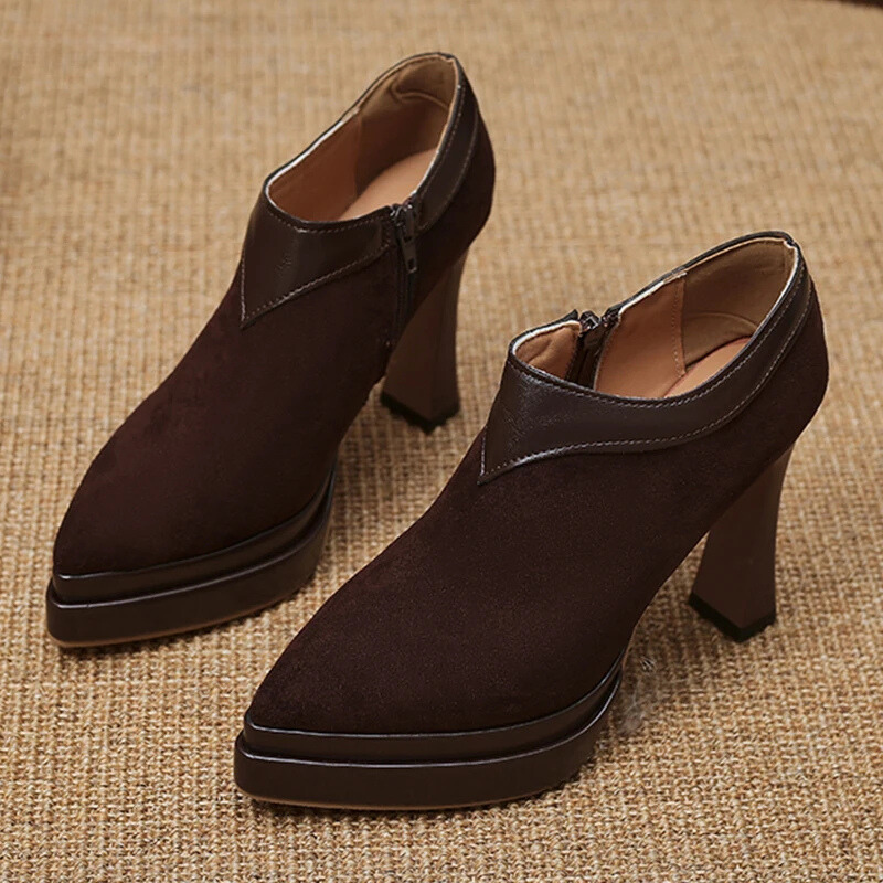 Sophie Courbes® | Chaussures à talon élégantes en daim