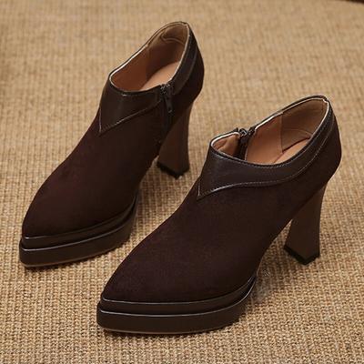 Sophie Courbes® | Chaussures à talon élégantes en daim