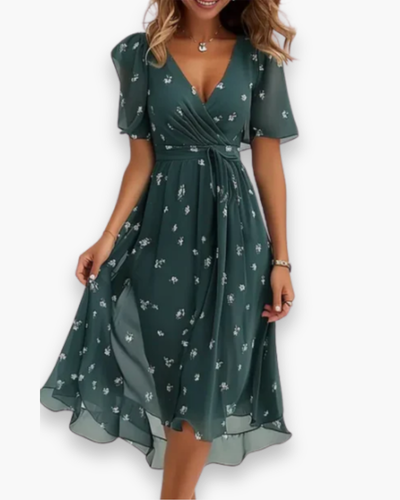 Robe mi-longue fluide pour femme | Élégance chic