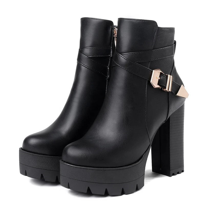 Sophie Confort® | Bottines à talon haut avec boucle élégante