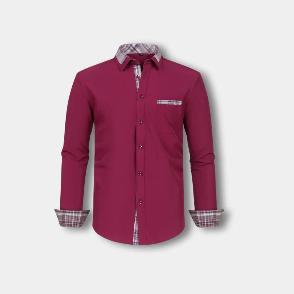 T-shirt manches longues à finitions carreaux pour Homme – Joni