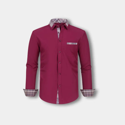 T-shirt manches longues à finitions carreaux pour Homme – Joni